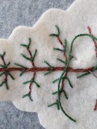 White Tree Felt Holiday Ornament DIY Kit 
