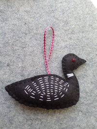 Loon Felt Holiday Ornament DIY Kit