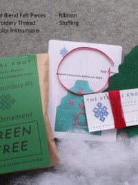 White Tree Felt Holiday Ornament DIY Kit 