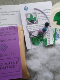 Blueberry Felt Holiday Ornament DIY Kit 
