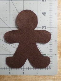 Gingerbread Felt Holiday Ornament DIY Kit 
