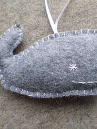 Whale Felt Ornament DIY Kit 