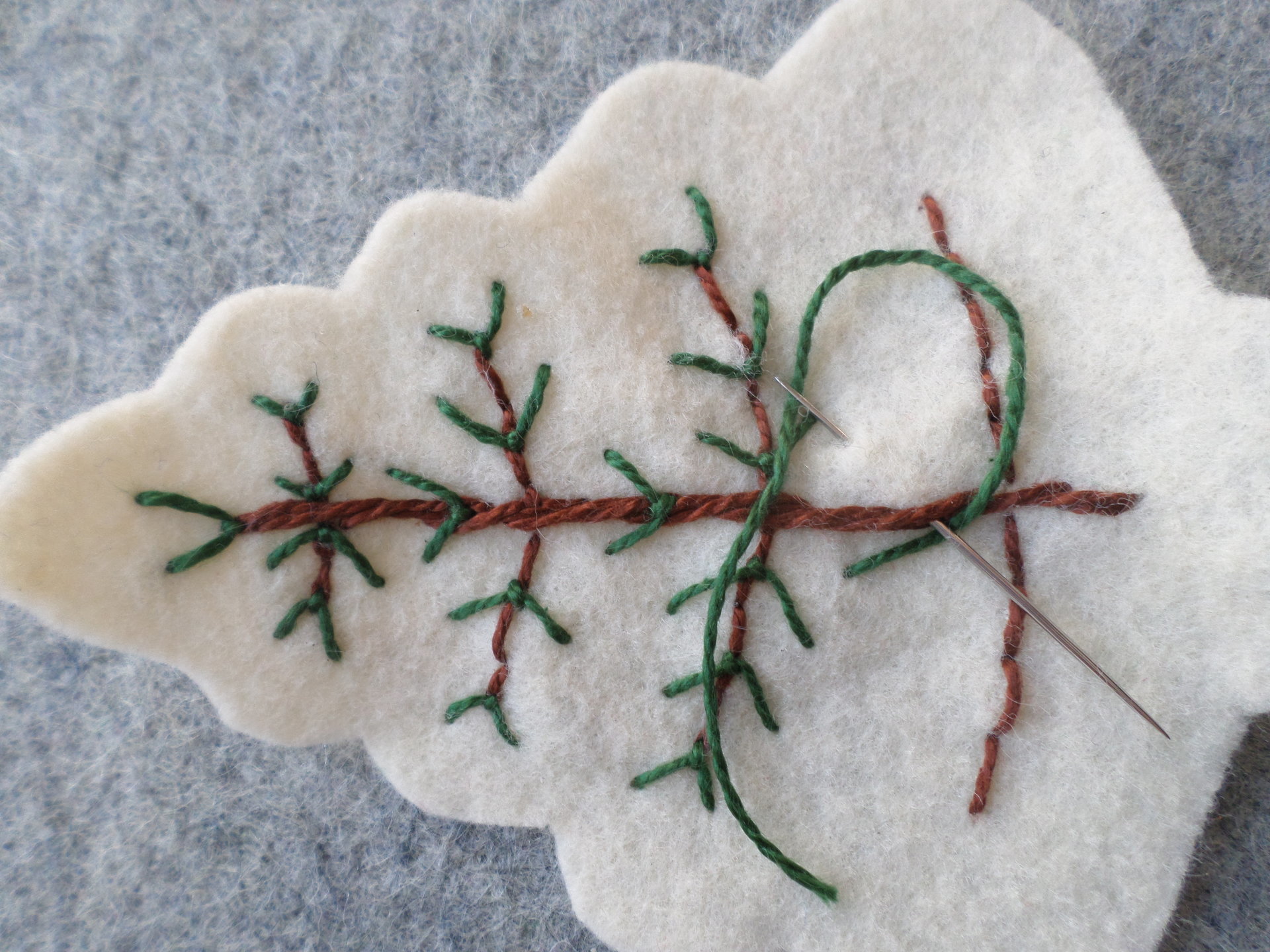 White Tree Felt Holiday Ornament DIY Kit 