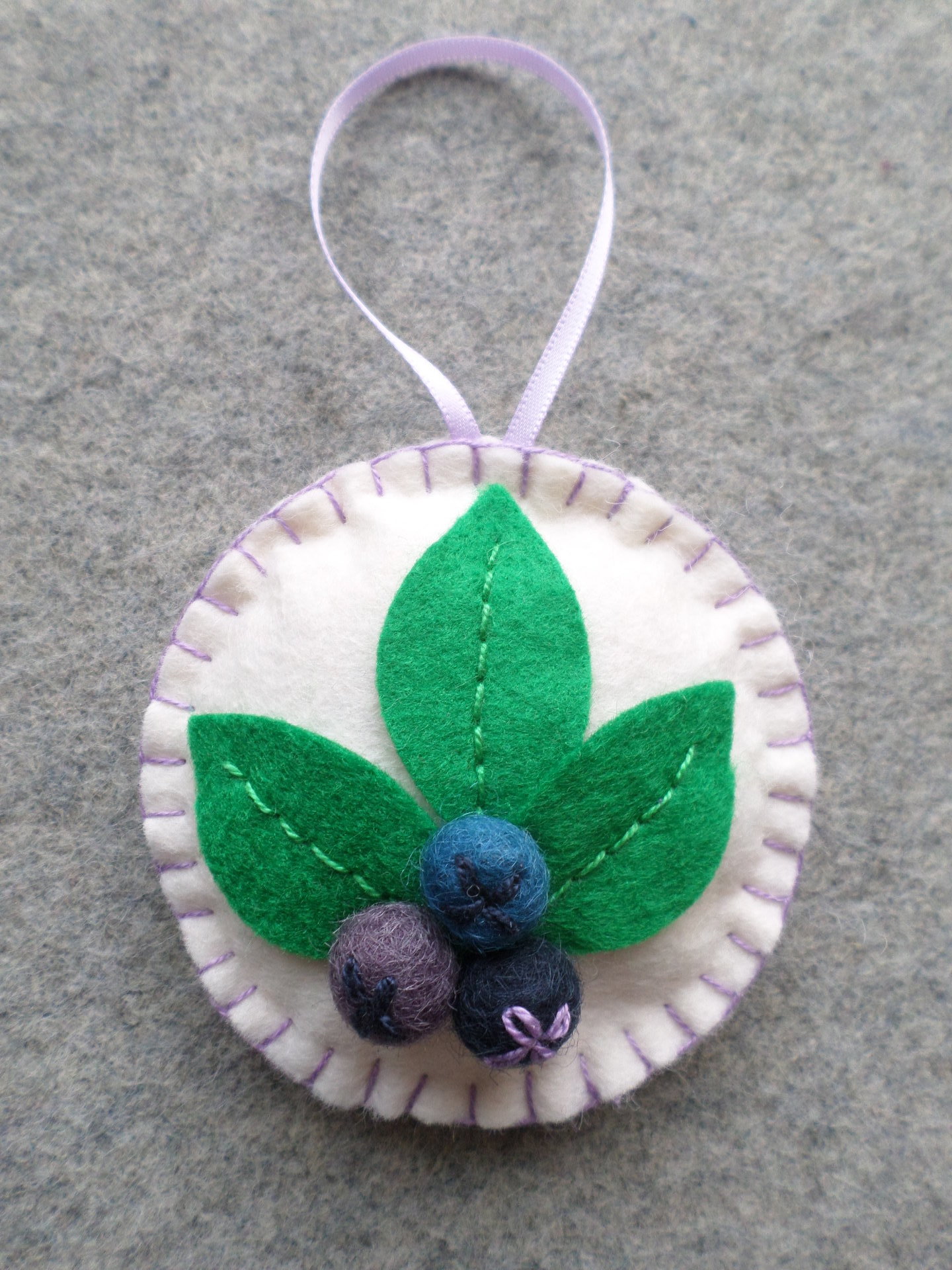 Blueberry Felt Holiday Ornament DIY Kit 