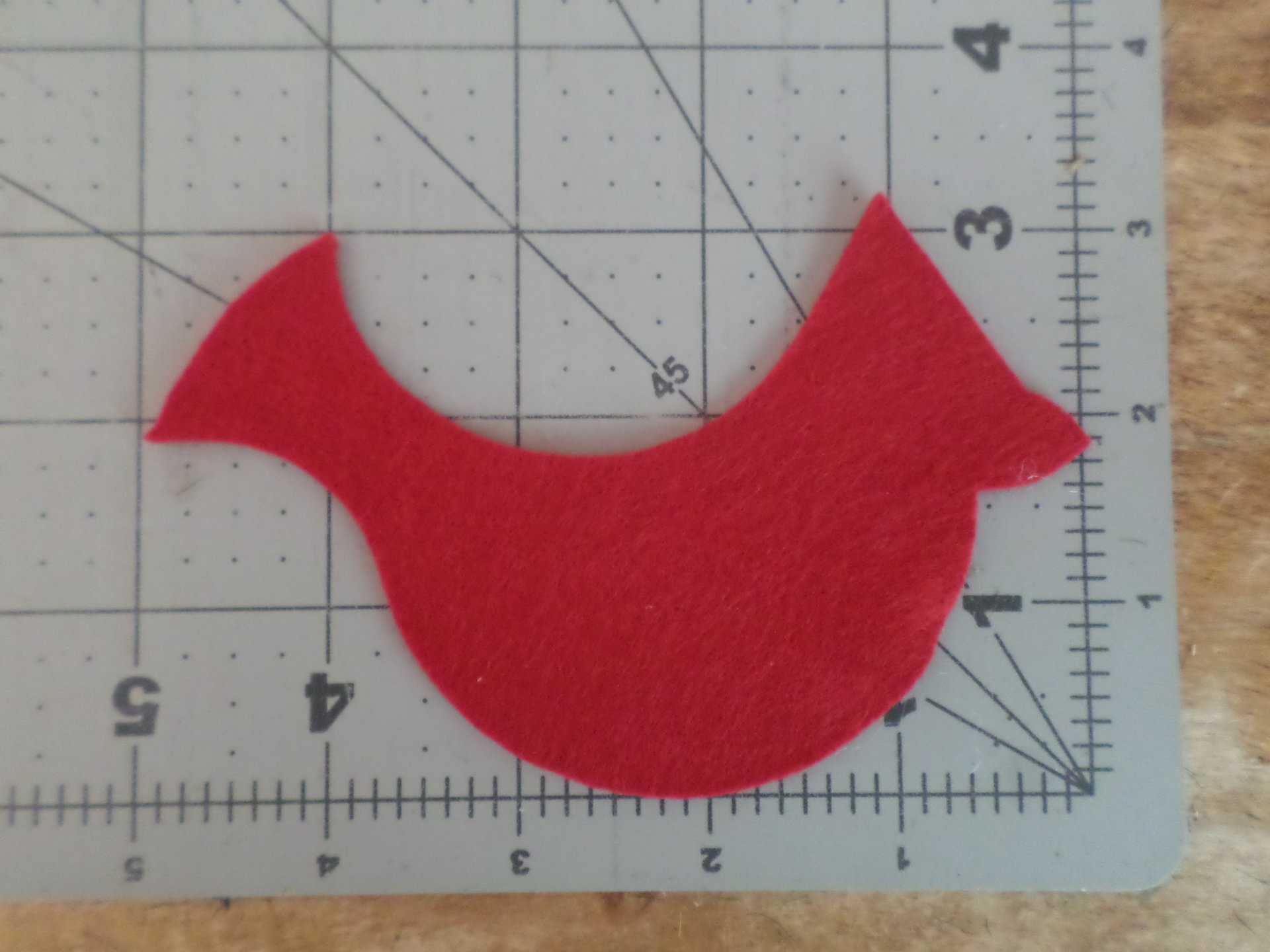 Red Cardinal Felt Holiday Ornament DIY Kit 