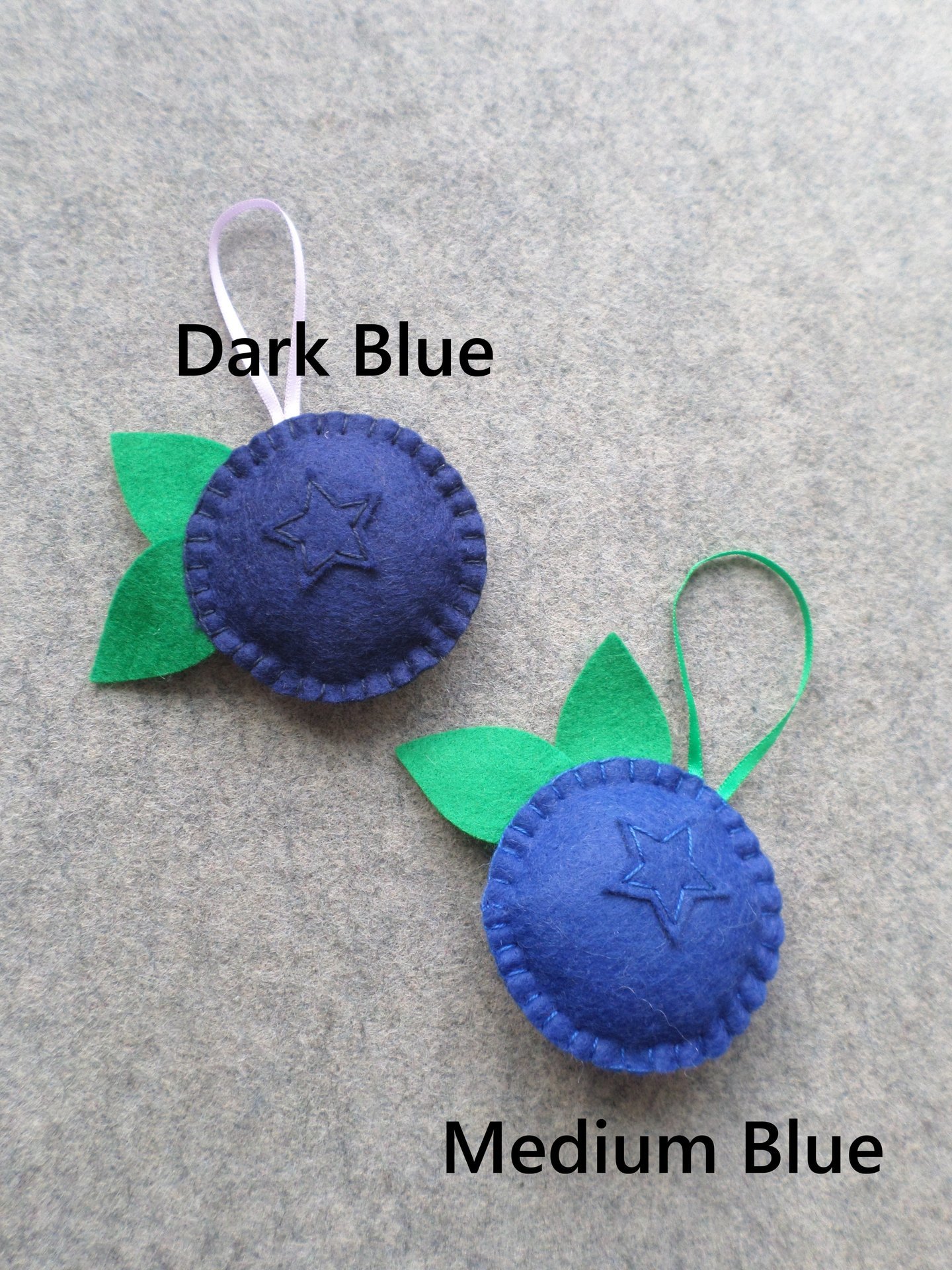 Blueberry Felt Holiday Ornament DIY Kit 