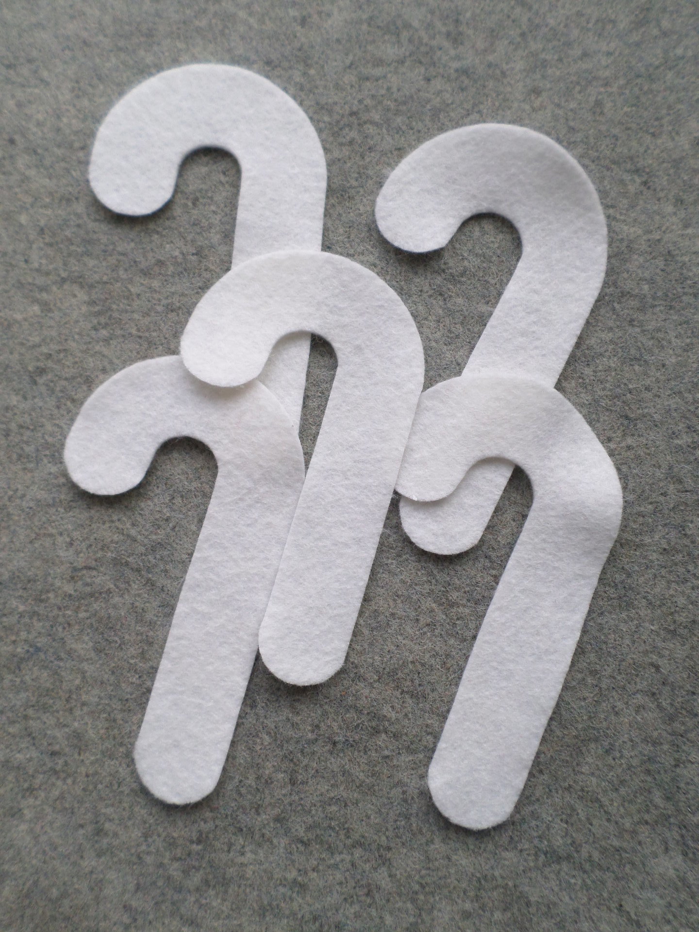 12 Cut Felt Shapes, Cany Cane Pieces