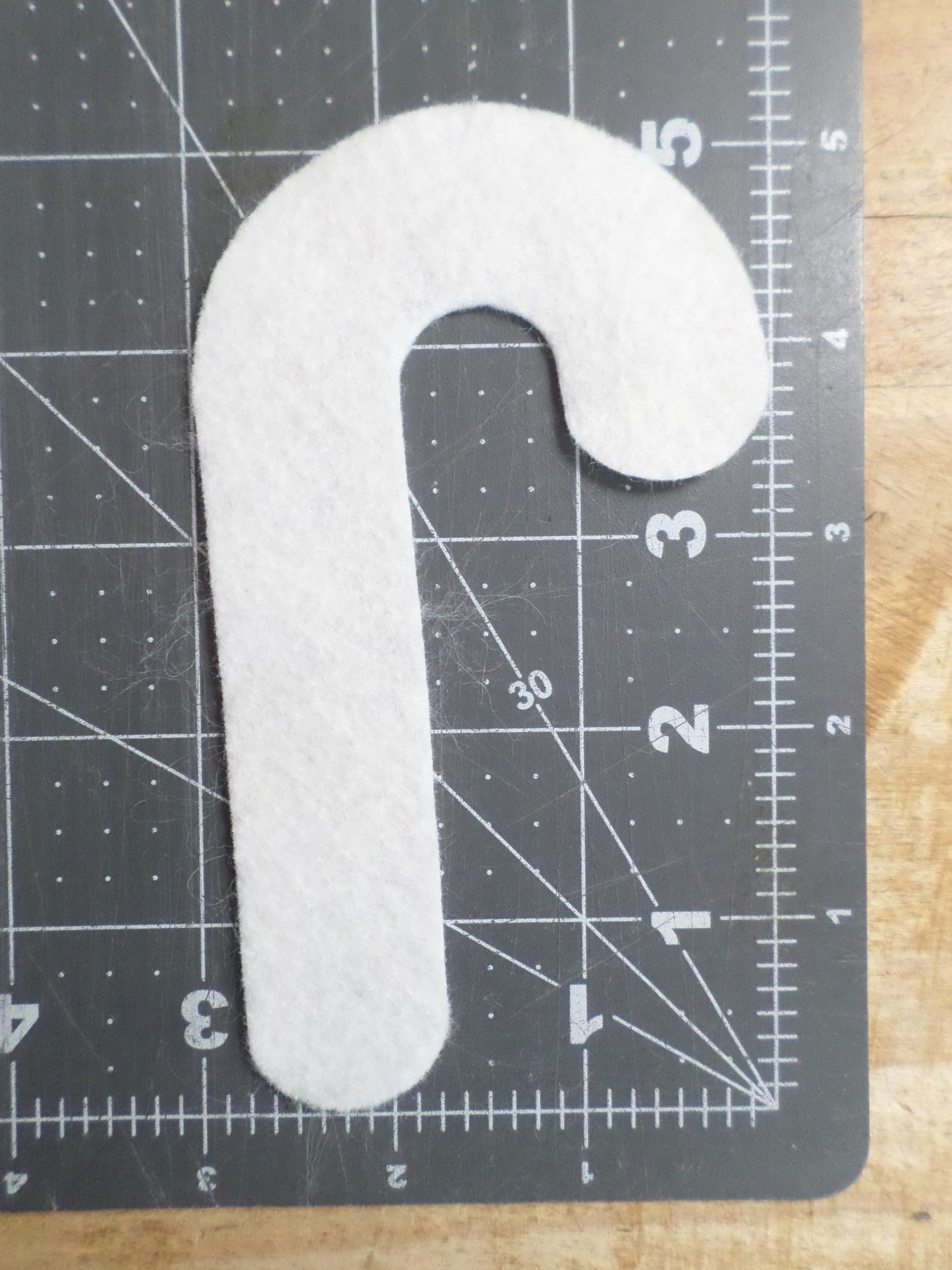 12 Cut Felt Shapes, Cany Cane Pieces