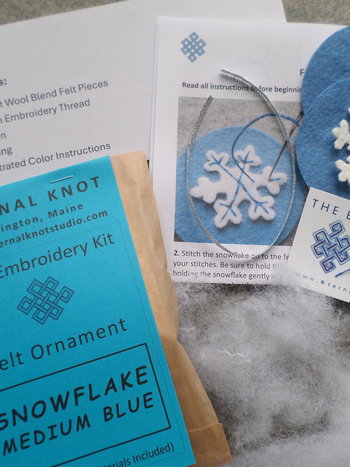 Snowflake Felt Holiday Ornament DIY Kit 