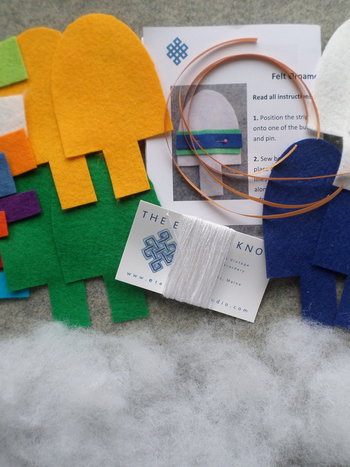 Set of 4 Buoy Felt Ornaments DIY Kit 