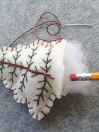 White Tree Felt Holiday Ornament DIY Kit 