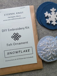 Snowflake Felt Holiday Ornament DIY Kit 