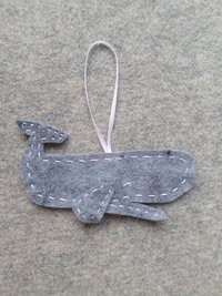 Whale Felt Ornament DIY Kit 