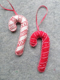 Candy Cane Felt Holiday Ornament DIY Kit 