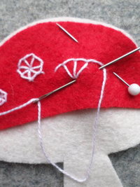 Mushroom Felt Ornament DIY Kit 