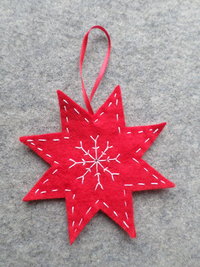 8 Point Star Felt Ornament DIY Kit 