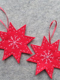 8 Point Star Felt Ornament DIY Kit 