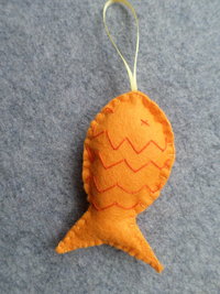 Goldfish Felt Holiday Ornament DIY Kit 
