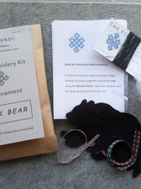 Maine Black Bear Felt Holiday Ornament DIY Kit 
