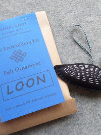 Loon Felt Holiday Ornament DIY Kit