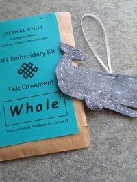 Whale Felt Ornament DIY Kit 