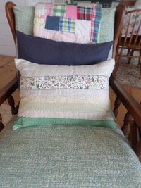 Embroidered Linen Throw Pillow