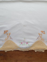 Hand Embroidered Vintage Cotton Pillow Cases