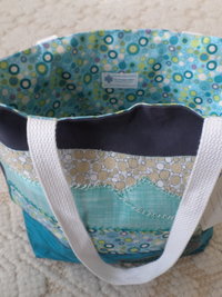 Ocean Landscape Hand Embroidered Tote Bag, SMALL 