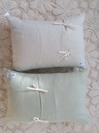 Embroidered Linen Throw Pillow