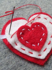 Valentine Heart Garland DIY Sewing Kit 