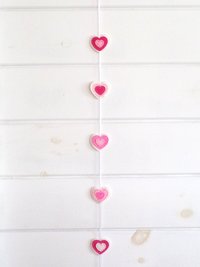 Valentine Heart Garland DIY Sewing Kit 