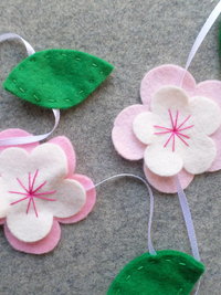 Cherry Blossom Flower Garland DIY Sewing Kit 