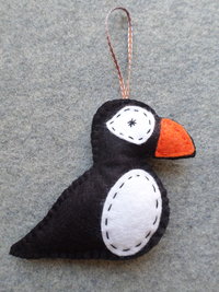 Puffin Felt Holiday Ornament DIY Kit 