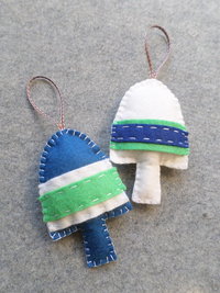 Lobster Buoy Felt Holiday Ornament DIY Kit 