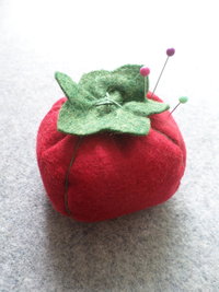 Classic Red Felt Tomato Pincushion