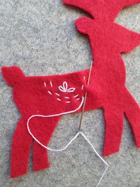 Reindeer Felt Holiday Ornament DIY Kit 