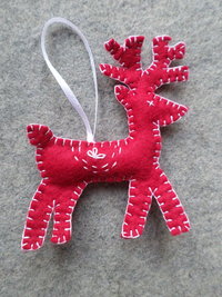 Reindeer Felt Holiday Ornament DIY Kit 