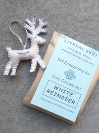 Reindeer Felt Holiday Ornament DIY Kit 