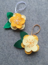 Set of 4 Flower Ornaments DIY Kit 