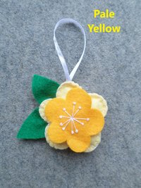 Yellow Flower Felt Holiday Ornament DIY Kit