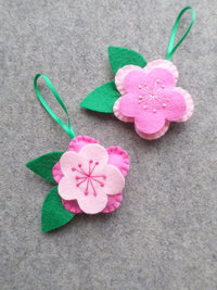 Set of 4 Flower Ornaments DIY Kit 