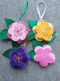 Set of 4 Flower Ornaments DIY Kit 