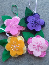 Set of 4 Flower Ornaments DIY Kit 