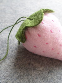 Strawberry Felt Ornament Lavender Sachet