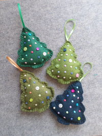 Maine Balsam Fir Tree Felt Ornament Sachet