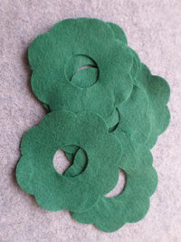 Cut Felt Shapes, 12 Wreath Pieces