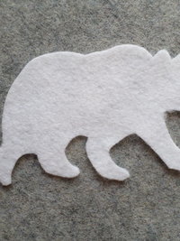 Cut Felt Shapes, 12 Bear Pieces
