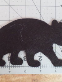 Cut Felt Shapes, 12 Bear Pieces