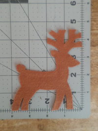 Cut Felt Shapes, 12 Deer Pieces