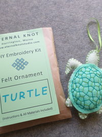 Turtle Felt Holiday Ornament DIY Kit 